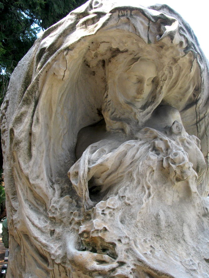 The Dream, by Leonardo Bistolfi, Erminia Caitati Vogt grave, 1900