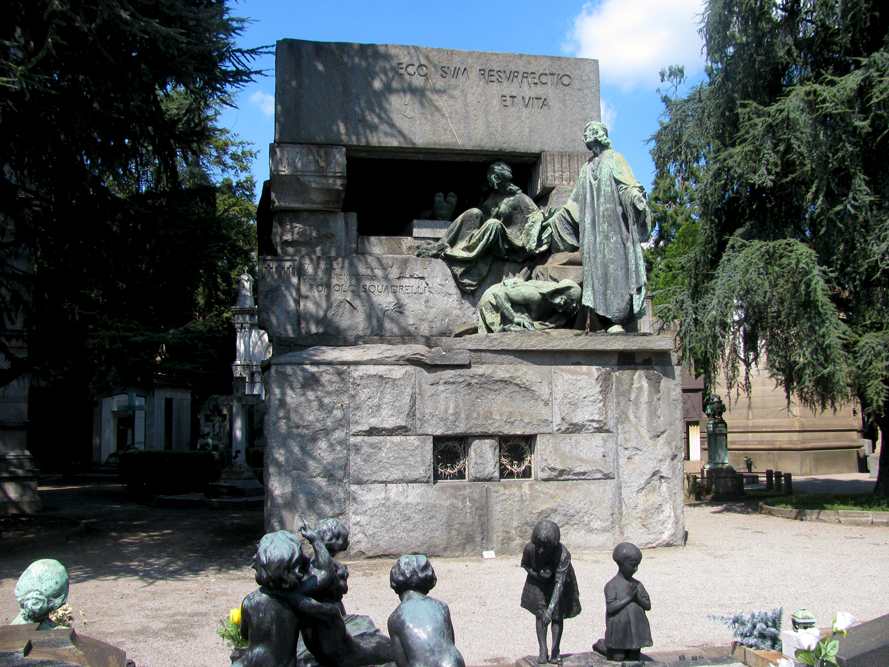 The Raising of Lazarus by Ernesto Bazzaro, Saquadrelli tomb, 1911